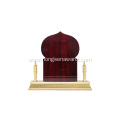 dubai shield wooden metal award trophy with  gift box